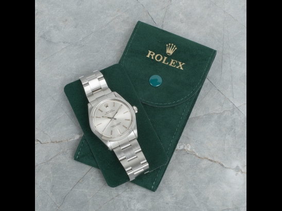 Ролекс (Rolex) Oyster Perpetual 34 Argento Oyster Silver Lining Dial 1002 